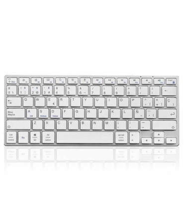 Teclado Compacto Inalmbrico por Bluetooth Subblim Advance Compact/ Plata