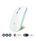 RATN PTICO INALMBRICO 2.4G Y BT RGB LED DUAL FLAT MOUSE WHITE