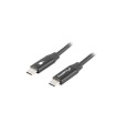 CABLE LANBERG USB C MACHO/MACHO 1M QUICK CHARGE 4.0 NEGRO