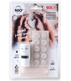 BLISTER IMPRENTILLA LITTLE NIO 10 PICTOS TEMTICA \"COCINA\" COLOP NIL008