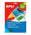 PACK 20 HOJAS (200 UDS) ETIQUETAS AMARILLAS 210X297MM APLI 1599