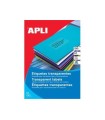 PACK 20 HOJAS (20 UDS) ETIQUETAS TRANSLUCIDAS 210X297MM APLI 1225