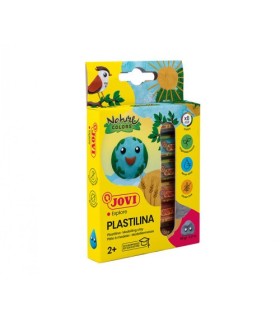 ESTUCHE PLASTILINA 6 BARRAS DE 15GR COLORES SURTIDOS GAMA NATURE JOVI 90/6N